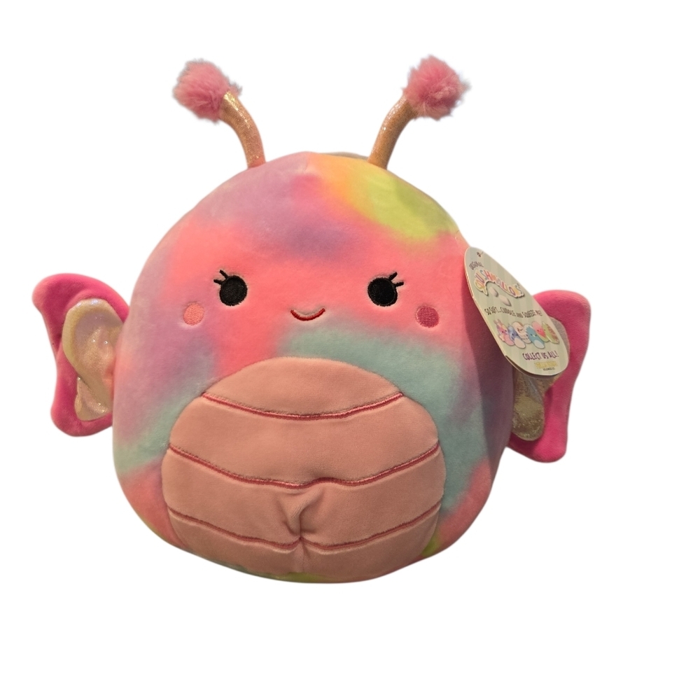NWT IRIS THE RAINBOW BUTTERFLY 8" SQUISHMALLOW. PLUSH. KELLYTOY.